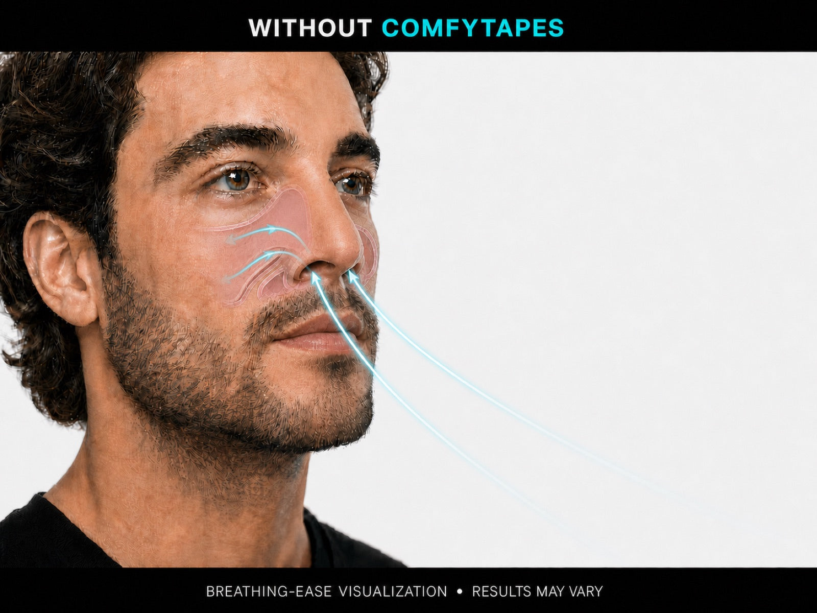 Without ComfyTapes — restricted airflow visualization